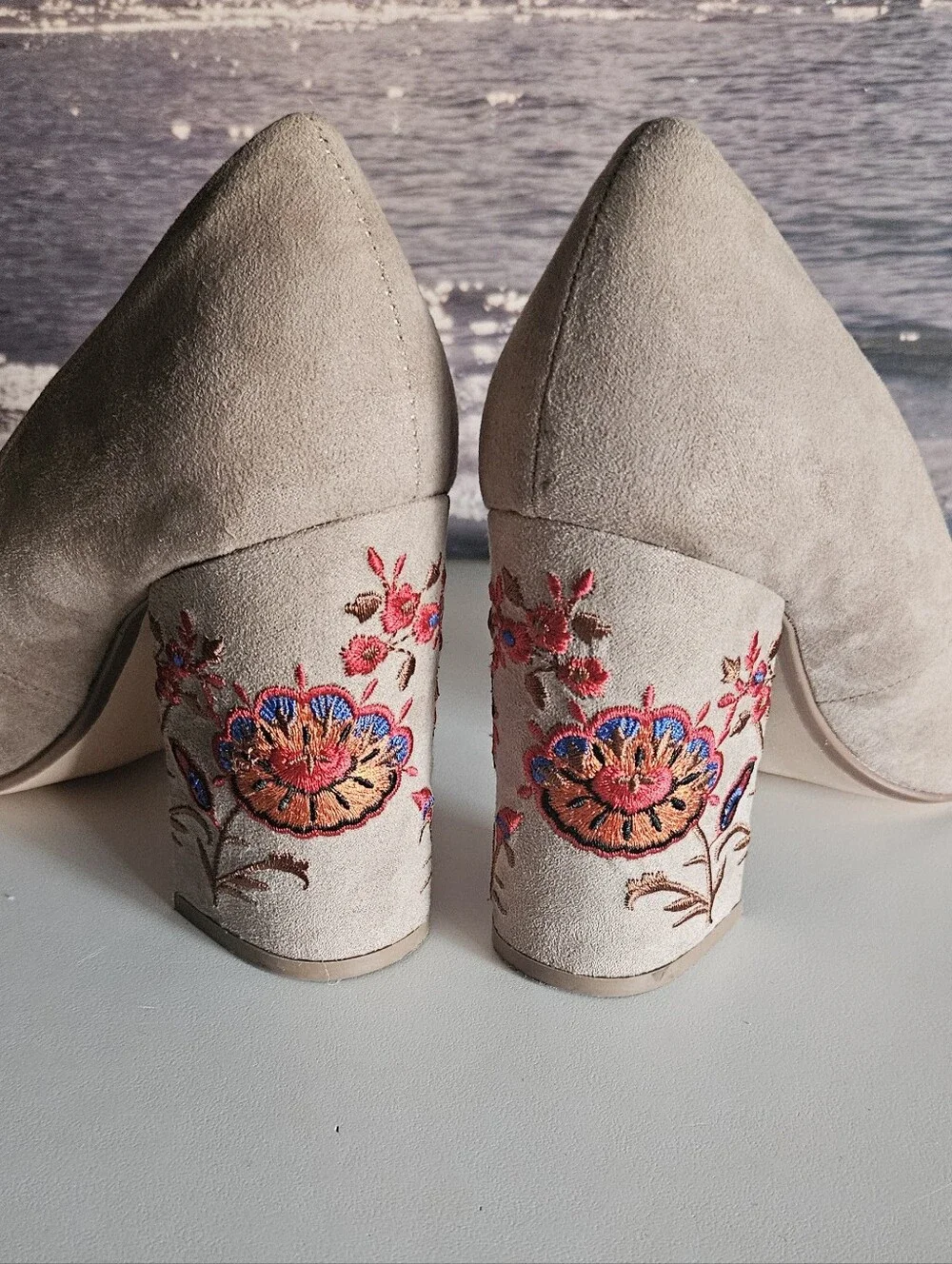 Restricted Suede Block Heels